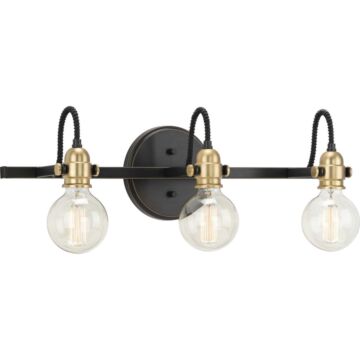 Axle 3-Light Bathroom Vanity Light Bracket in Antique Bronze