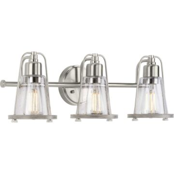 Conway 3-Light Bathroom Vanity Light Bracket in Brushed Nickel