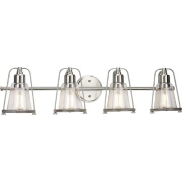Conway 4-Light Bathroom Vanity Light Bracket in Brushed Nickel