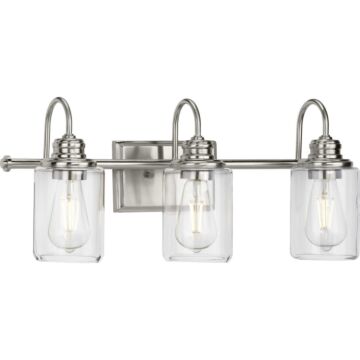 Aiken 3-Light Bathroom Vanity Light Bracket in Brushed Nickel