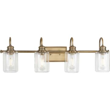 Aiken 4-Light Bathroom Vanity Light Bracket in Vintage Brass