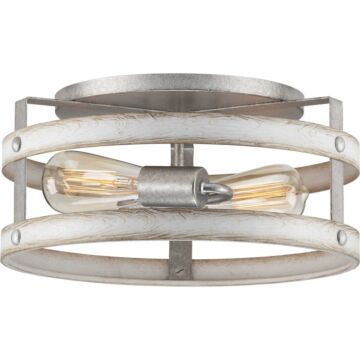Gulliver 2-Light Flush Mount in Galvanized Finish