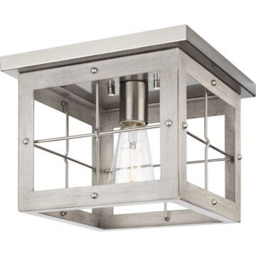 Hedgerow 1-Light Flush Mount in Brushed Nickel