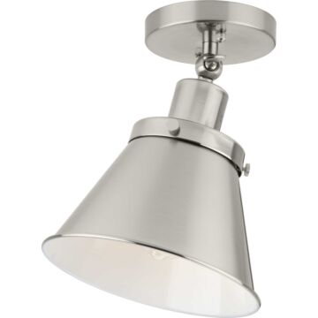Hinton 1-Light Flush Mount in Brushed Nickel