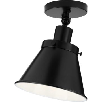 Hinton 1-Light Flush Mount in Matte Black