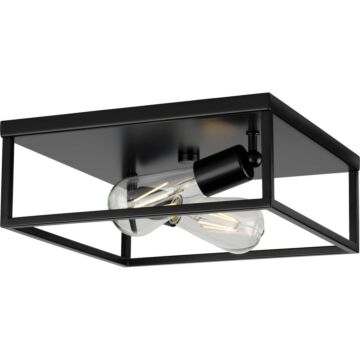 Perimeter 2-Light Flush Mount in Matte Black