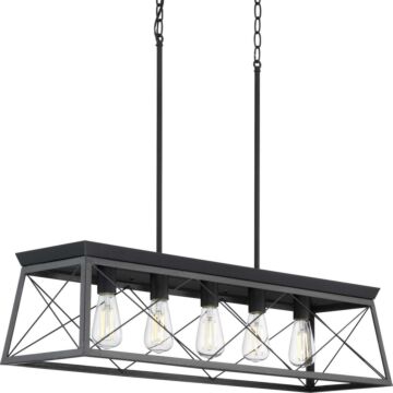Briarwood 5-Light Island Chandelier in Textured Black