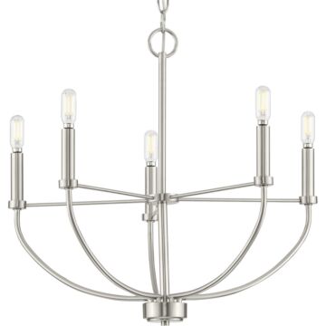 Leyden 5-Light Chandelier in Brushed Nickel