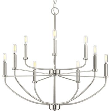 Leyden 9-Light Chandelier in Brushed Nickel