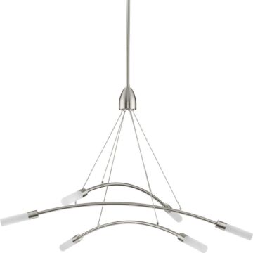Kylo LED 6-Light LED Chandelier in Brushed Nickel
