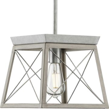 Briarwood 1-Light Pendant in Galvanized Finish