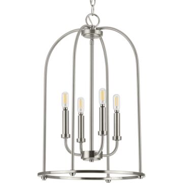 Leyden 4-Light Foyer Pendant in Brushed Nickel