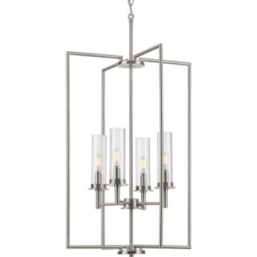Kellwyn 4-Light Foyer Pendant in Brushed Nickel