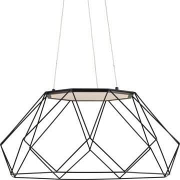 Geodesic LED 1-Light LED Pendant in Matte Black