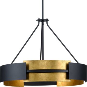 Lowery 5-Light Pendant in Textured Black