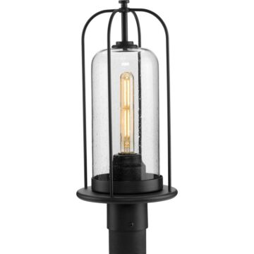 Watch Hill 1-Light Post Lantern in Textured Black