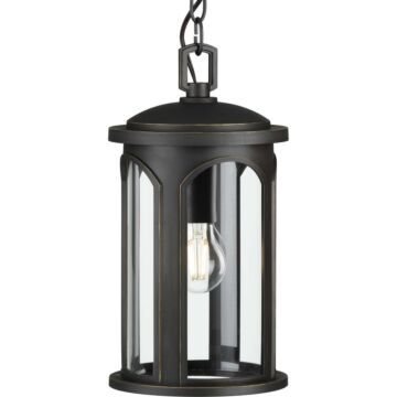 Gables 1-Light Hanging Lantern in Antique Bronze