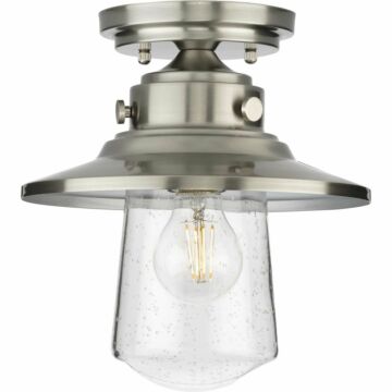 Tremont 1-Light Semi-Flush Mount in Stainless Steel