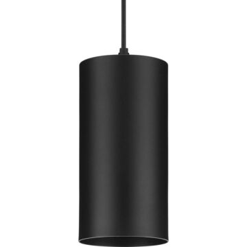 6In Cyl Rnds 1-Light LED Pendant in Matte Black