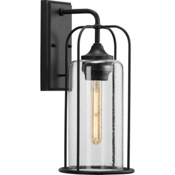 Watch Hill 1-Light Wall Lantern in Textured Black