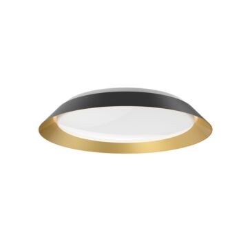 Jasper LED Flush Mount in Black with Gold