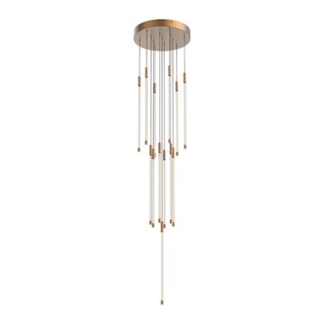 Motif LED Pendant in Brushed Gold by Kuzco Lighting