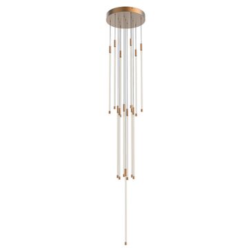 Motif LED Pendant in Brushed Gold by Kuzco Lighting