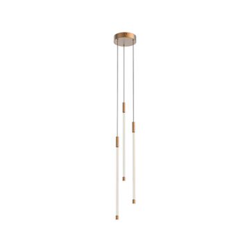 Motif LED Pendant in Brushed Gold by Kuzco Lighting