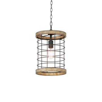 Homestead One Light Pendant in Driftwood   Black by Maxim