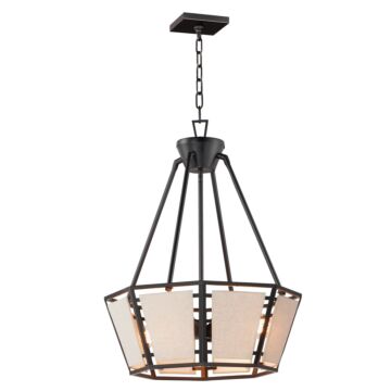 Montauk Four Light Chandelier in Black by Maxim