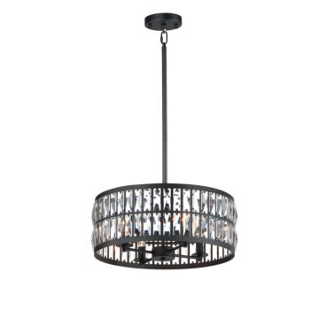 Madeline Four Light Pendant in Black by Maxim