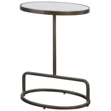 Jessenia Accent Table in Antiqued Brushed Gold by Uttermost