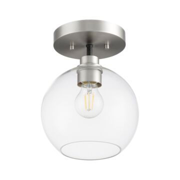 Clarion One Light Ceiling Mount in Textured Black  Satin Nickel by Quorum International