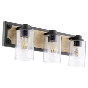 5143 Corner Detail Brackets Three Light Vanity in Textured Black  Driftwood finish by Quorum International