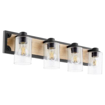 5143 Corner Detail Brackets Four Light Vanity in Textured Black  Driftwood finish by Quorum International