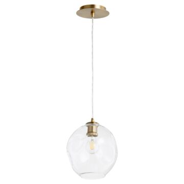 Numen One Light Pendant in Aged Brass by Quorum International
