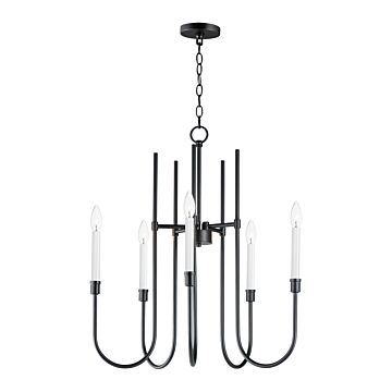 Tux Five Light Chandelier in Black by Maxim
