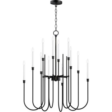 Tux 12 Light Chandelier in Black by Maxim