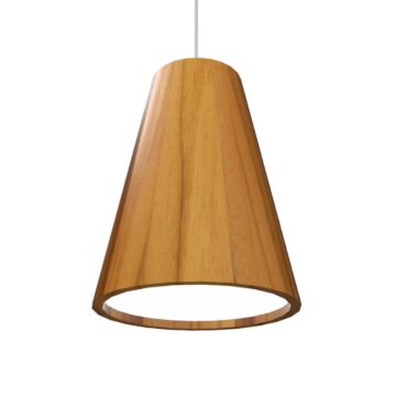 Conical 1-Light Pendant in Teak