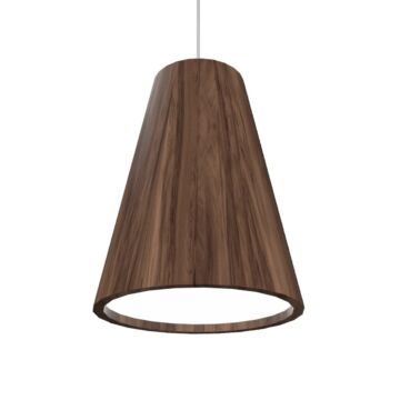 Conical 1-Light Pendant in American Walnut