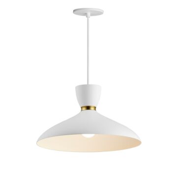 Carillon One Light Pendant in White Satin Brass by Maxim