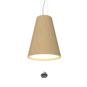 Conical LED Pendant in Maple