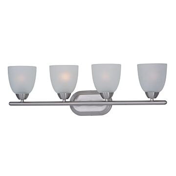 Axis Four Light Bath Vanity in Satin Nickel by Maxim