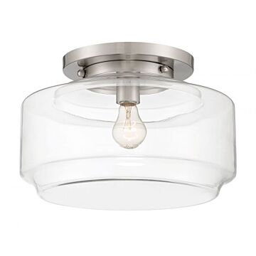 Peri One Light Flushmount in Brushed Polished Nickel by Craftmade