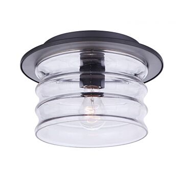 Canon One Light Outdoor Flush Mount in Midnight by Craftmade