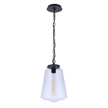 Laclede One Light Outdoor Pendant in Midnight by Craftmade