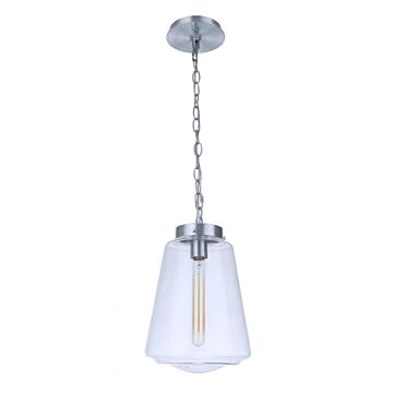 Laclede One Light Outdoor Pendant in Satin Aluminum by Craftmade