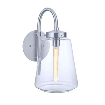 Laclede One Light Outdoor Wall Mount in Satin Aluminum by Craftmade