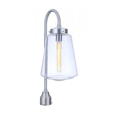 Laclede One Light Outdoor Post Mount in Satin Aluminum by Craftmade