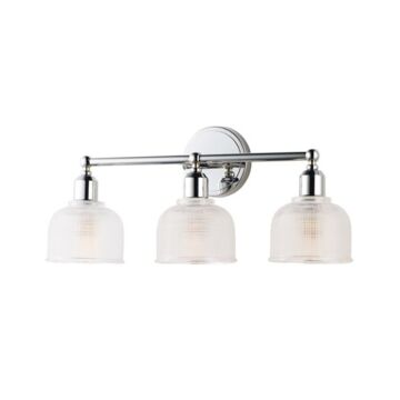 Hollow Three Light Bath Vanity in Polished Chrome by Maxim